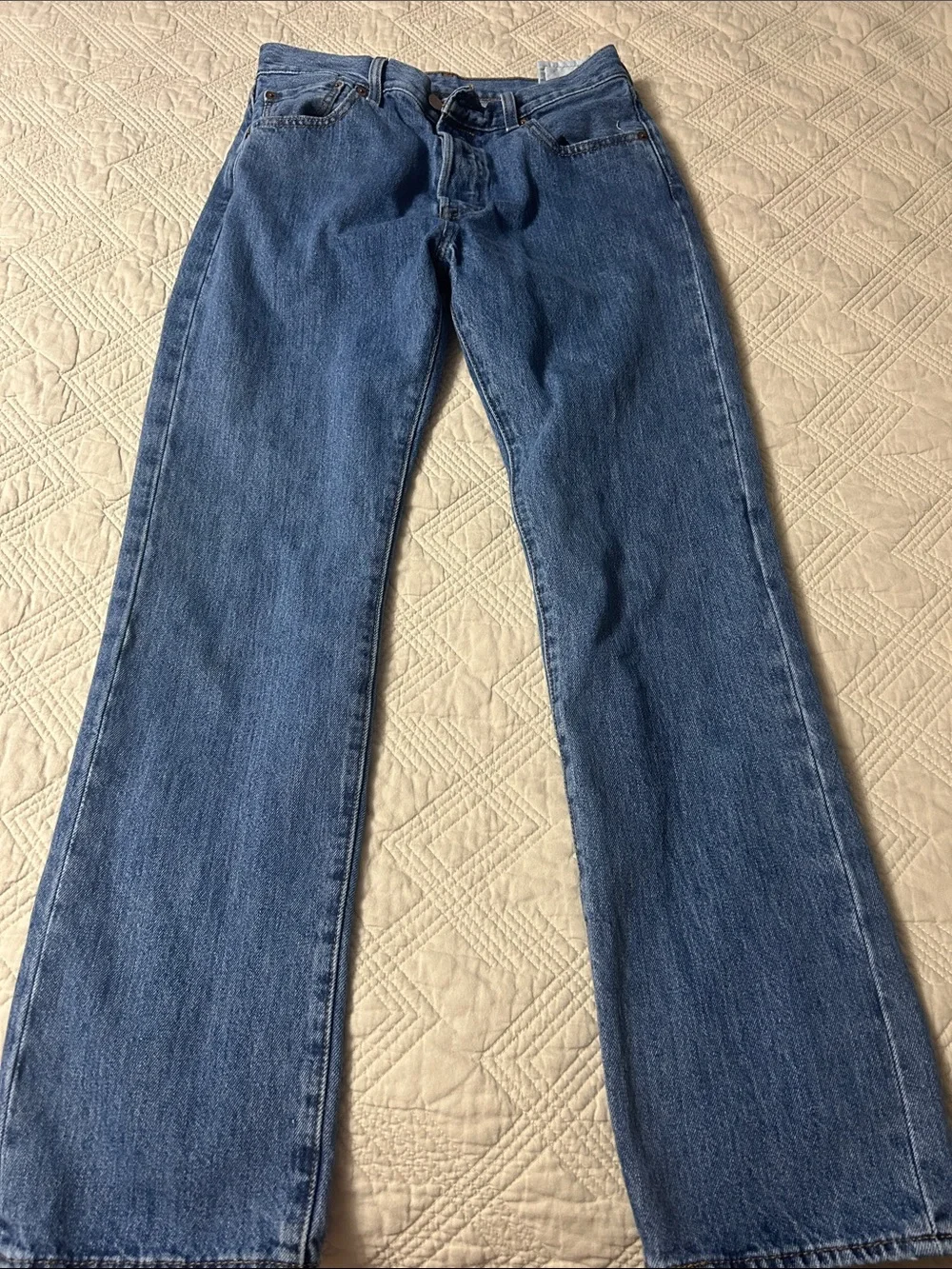 Levi's Men's Light Blue Bootcut Jeans with Button Fly
